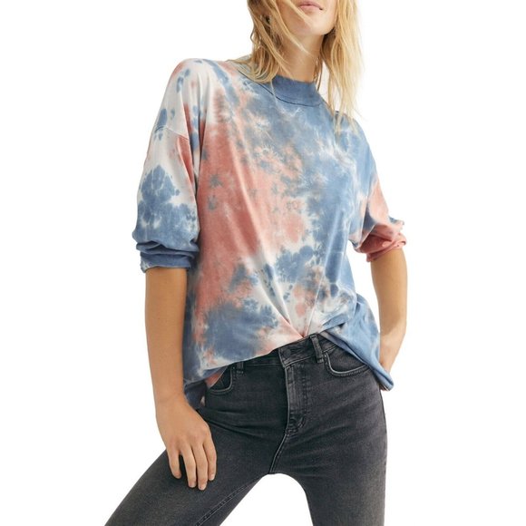 Free People Tops - NWT FREE PEOPLE Be Free Tie Dye Long Sleeve T-Shirt In Cotton Candy Size XS $58